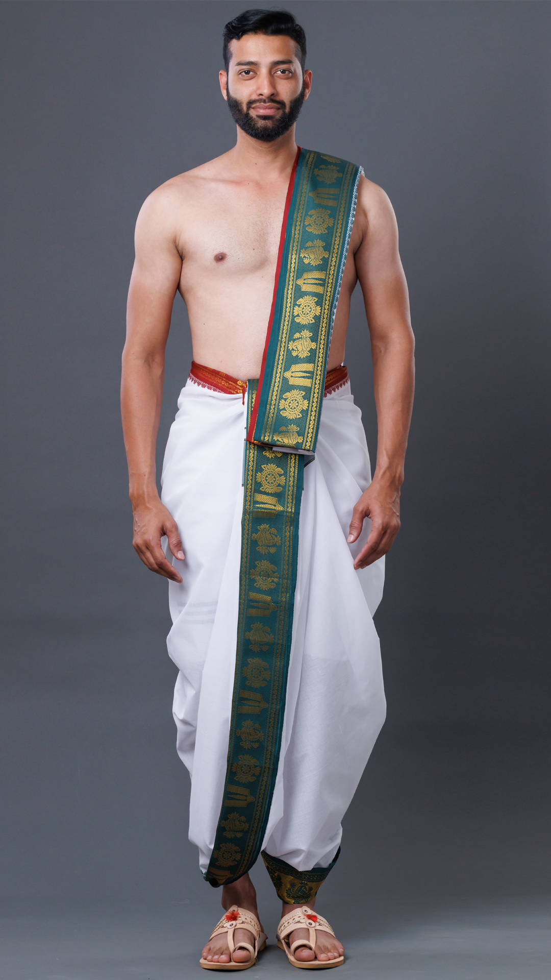 Tilak Border Jodi Dhoti with Khesh(10x6) ratnadeepdhoti