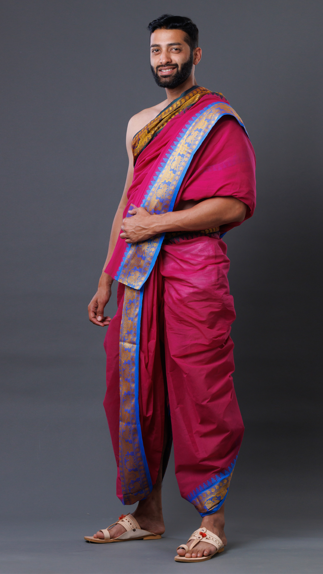 Chennai Express Set With Border Dhoti (10x6) ratnadeepdhoti