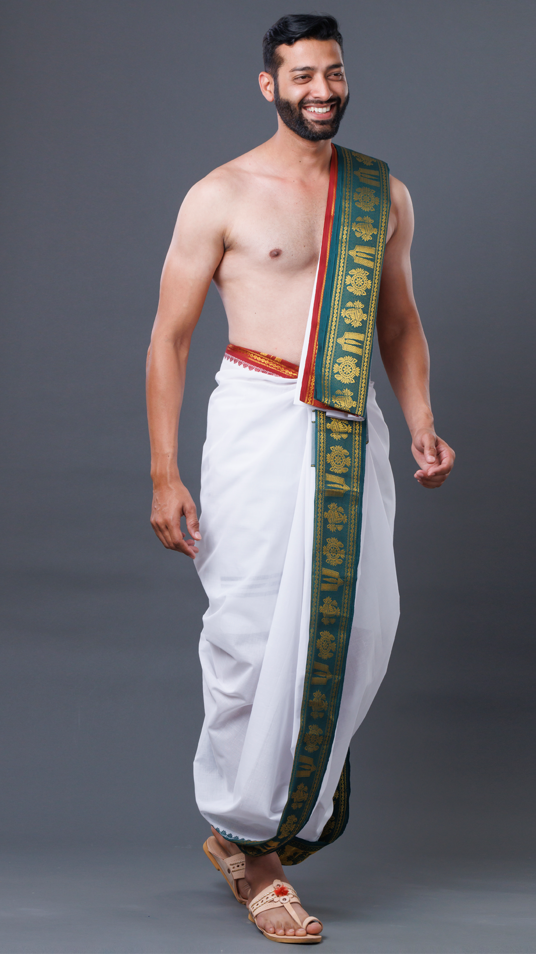 Tilak Border Jod Dhoti with Khesh (10x6) ratnadeepdhoti