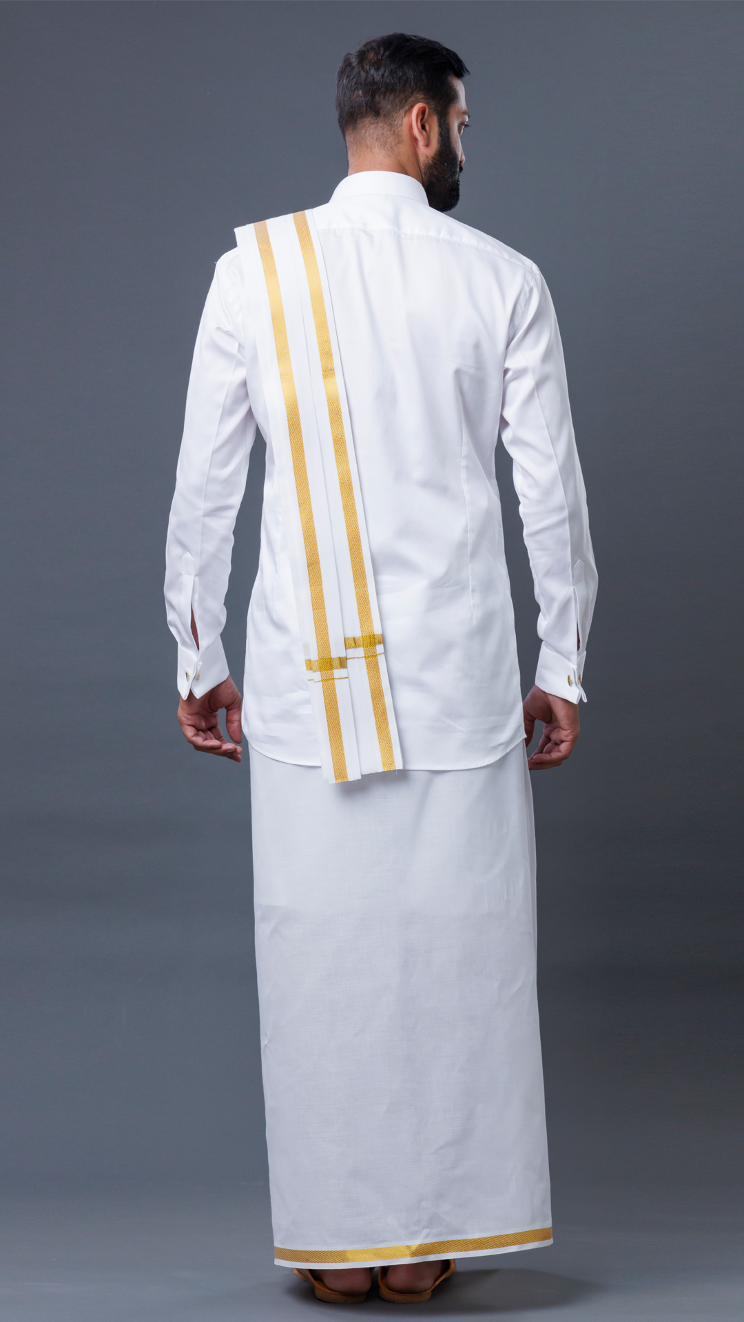 Golden Border Cotton Towel ratnadeepdhoti