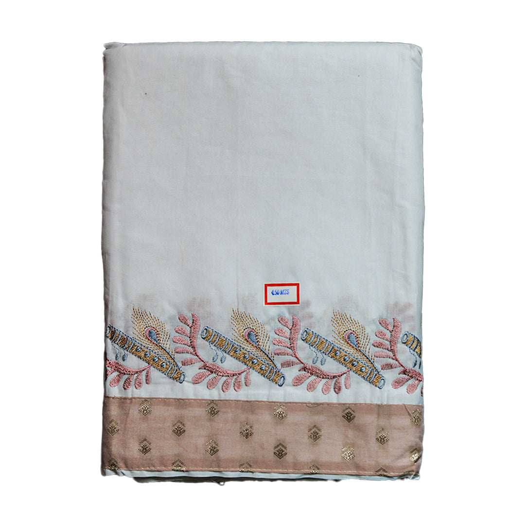 Brown Harmony Designer Cotton Dhoti Set with Khesh & Dupatta (10x6) – Traditional Indian Wear for Men"