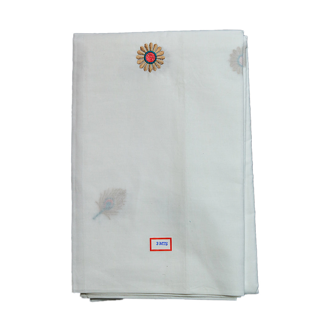 Brown Harmony Designer Cotton Dhoti Set with Khesh & Dupatta (10x6) Ratnadeep Dhoti