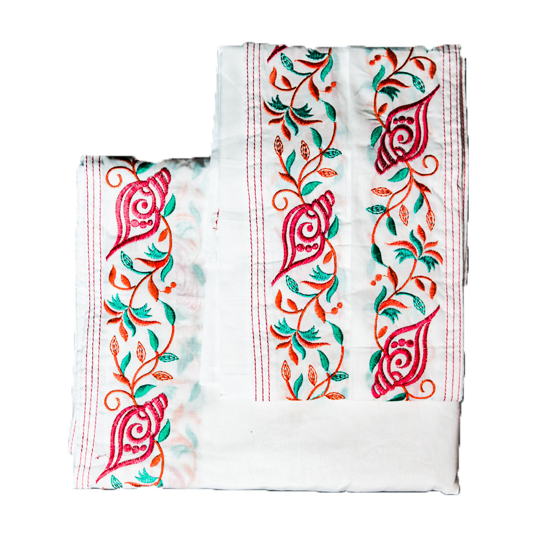 Pink Design Cotton Dhoti With (10*6) Ratnadeep Dhoti