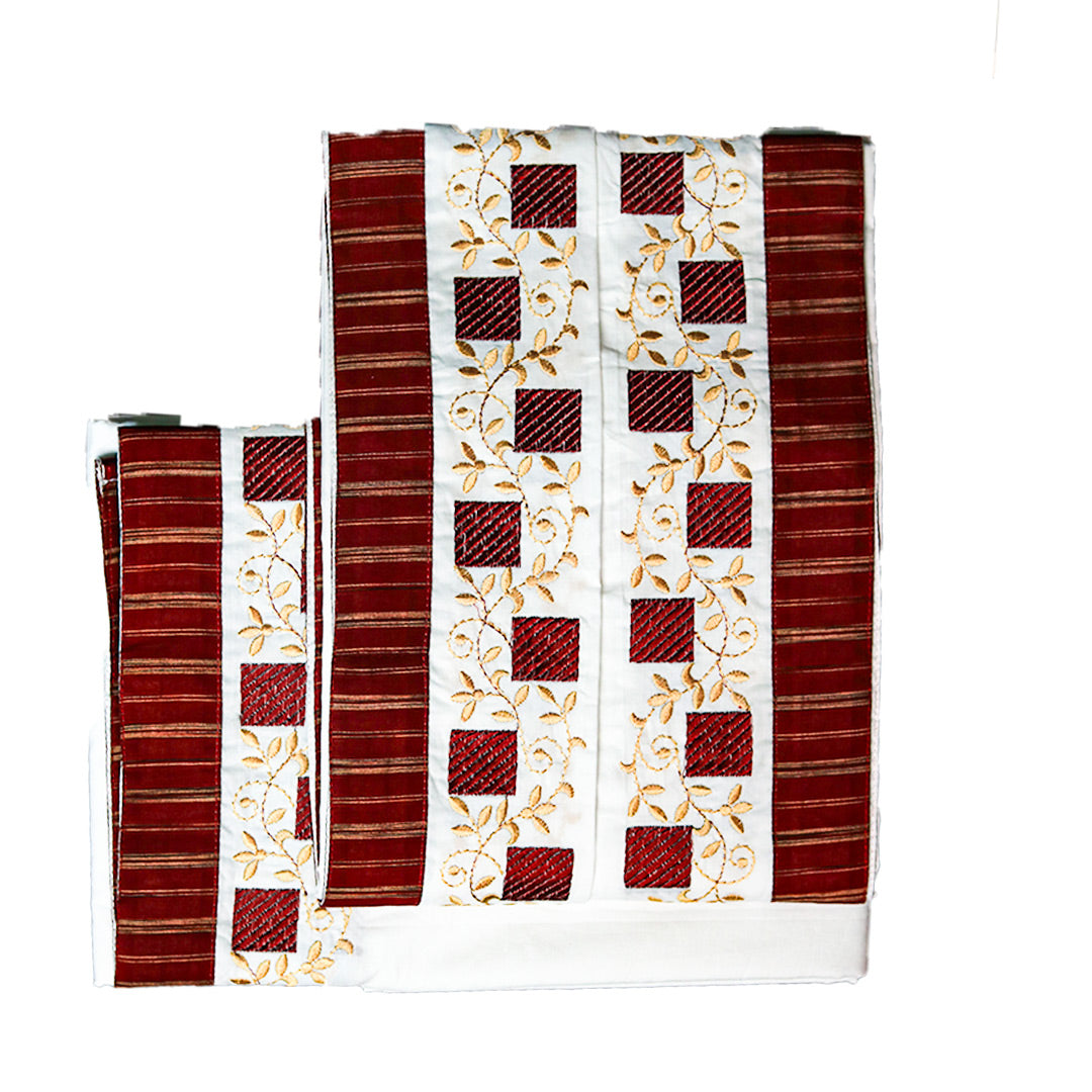 Ethnic Brown Border Cotton Dhoti (10*6) Ratnadeep Dhoti