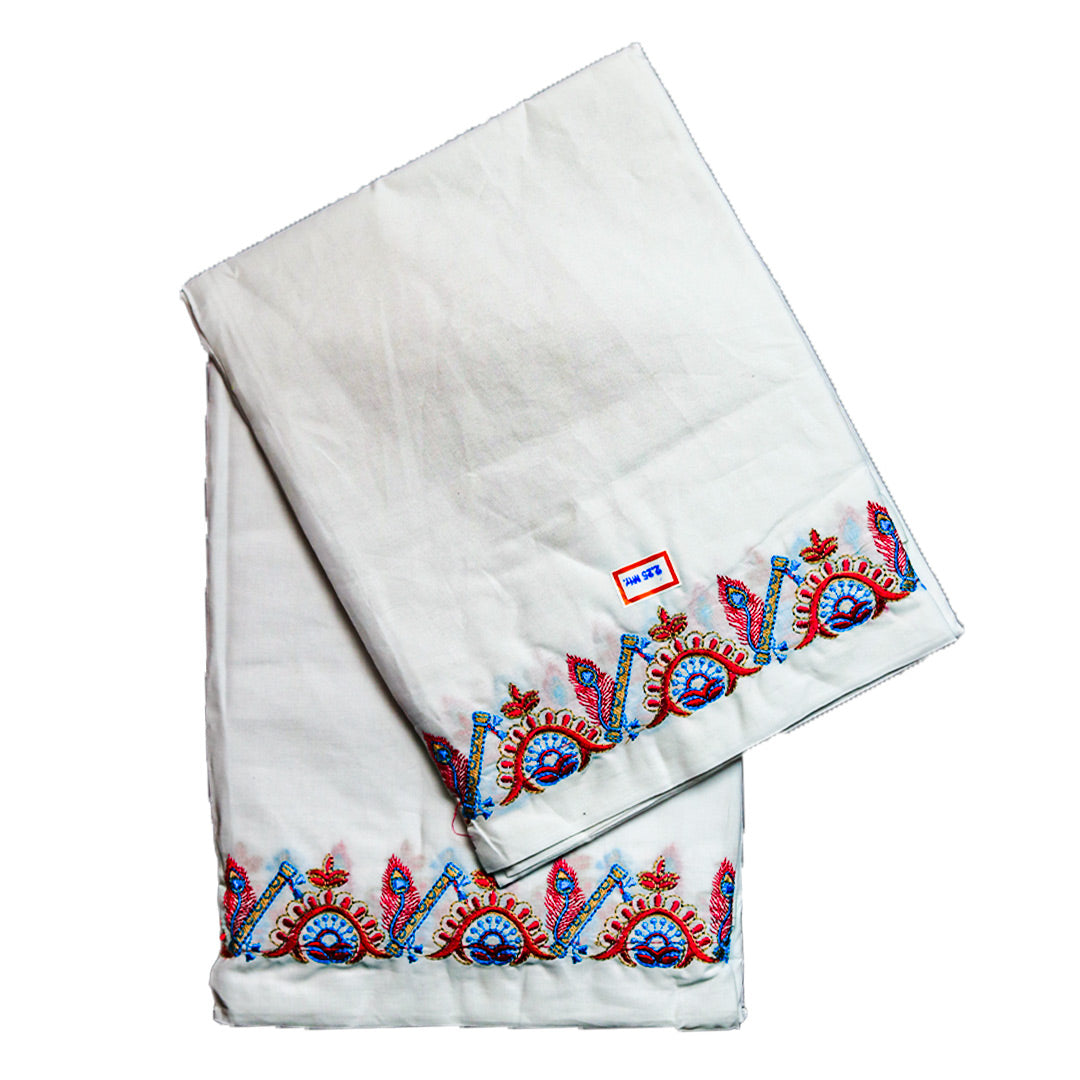 Designer Border White Dhoti (10*6) Ratnadeep Dhoti