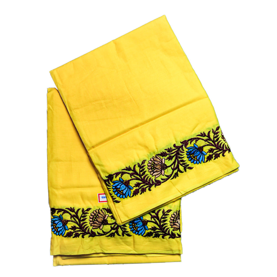 Border Flower Design Cotton Dhoti(10*6) Ratnadeep Dhoti