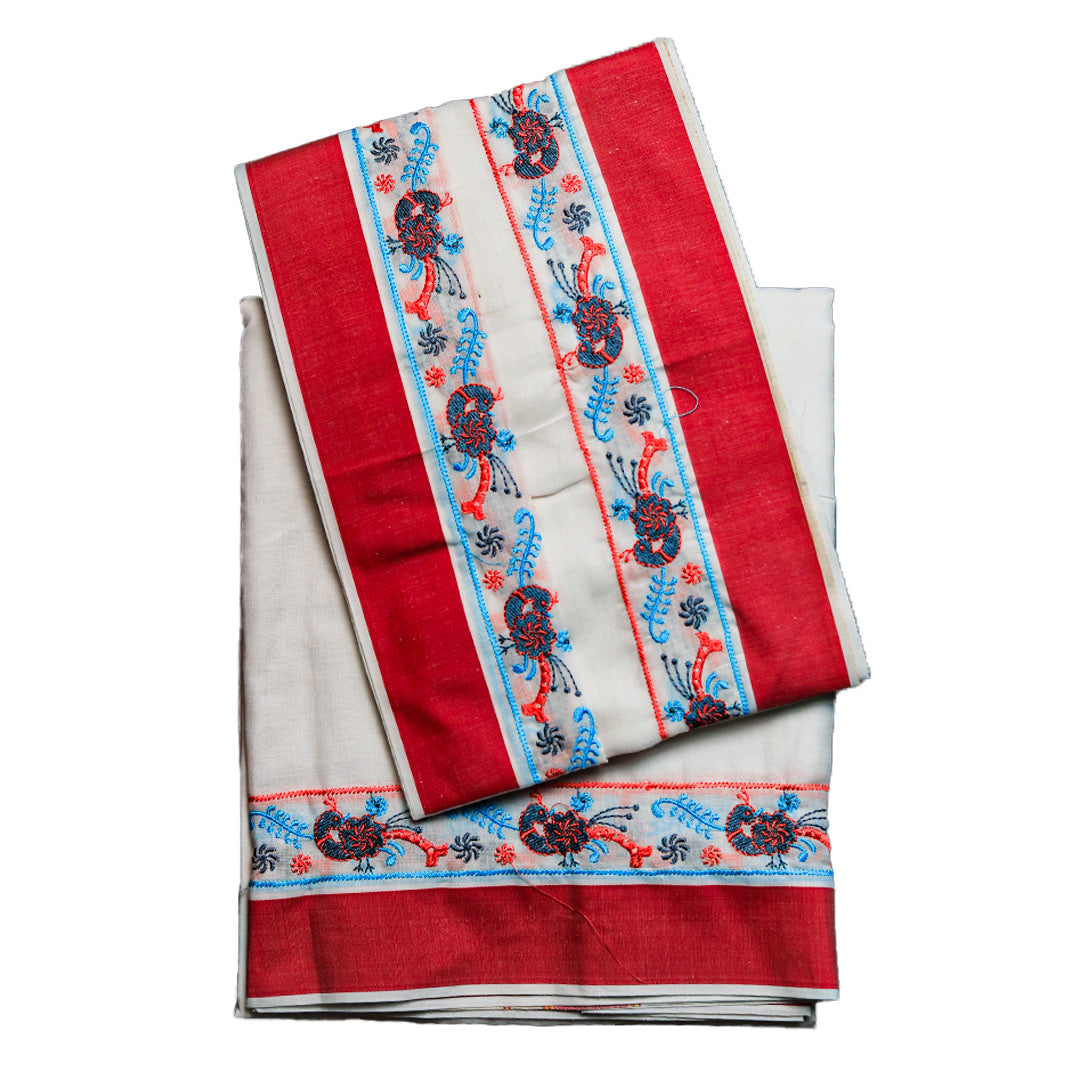 Thick Cotton Dhoti (10x6): Durable Comfort with Unique Patterns Ratnadeep Dhoti