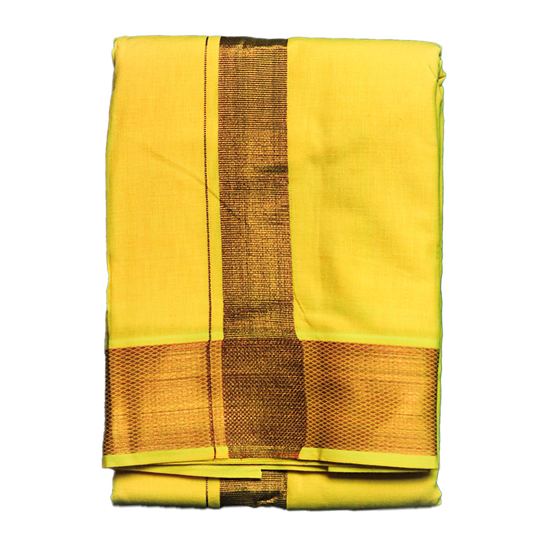 Golden Temple Dhoti (10x6): Graceful Attire for Traditional Occasions Ratnadeep Dhoti