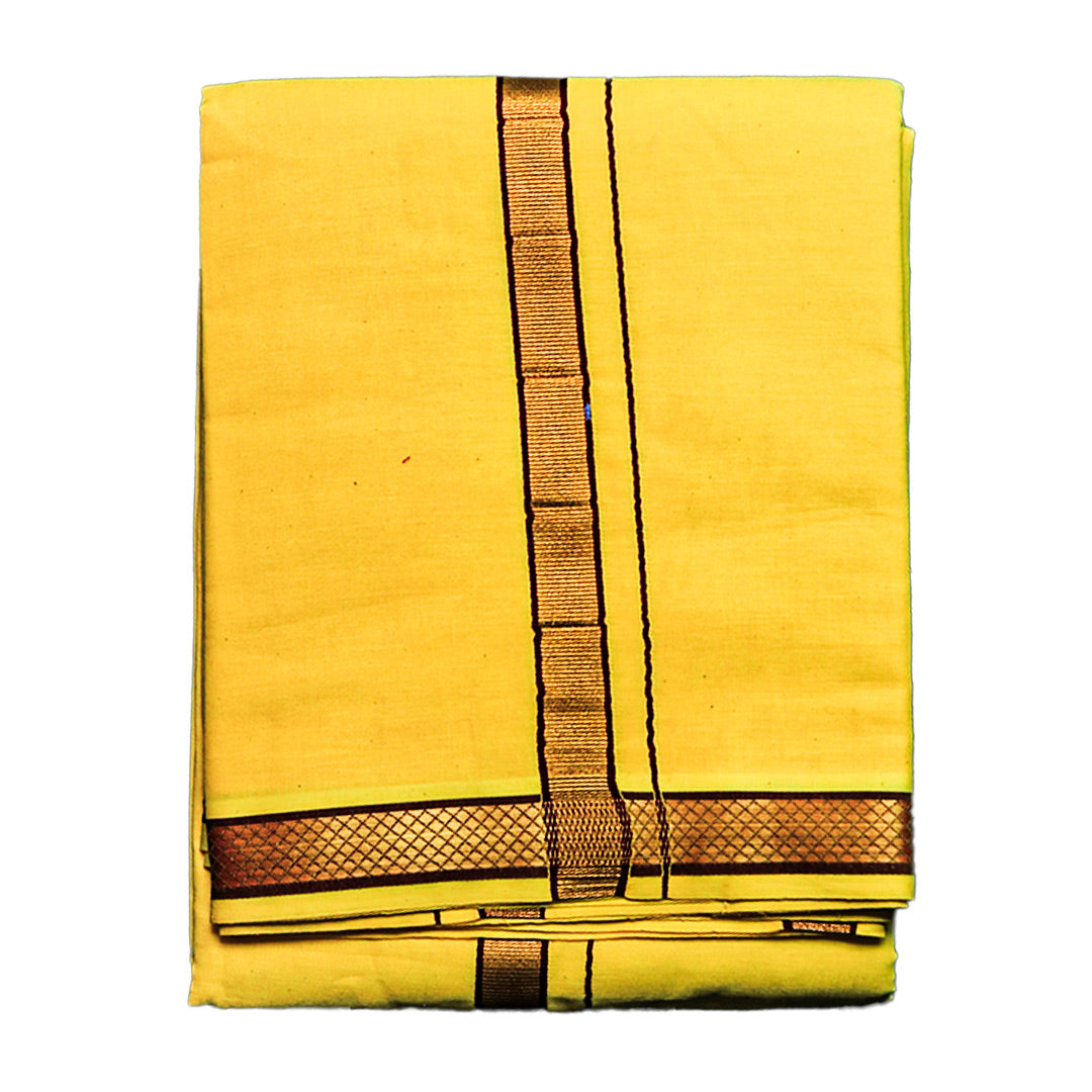 Golden Temple Dhoti (10x6): Graceful Attire for Traditional Occasions Ratnadeep Dhoti