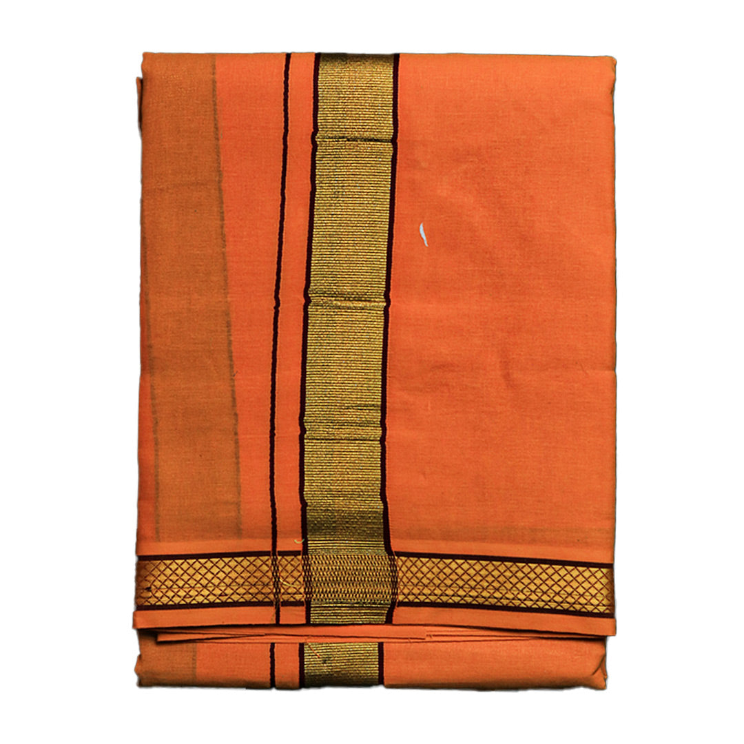 Golden Temple Dhoti (10x6): Graceful Attire for Traditional Occasions Ratnadeep Dhoti