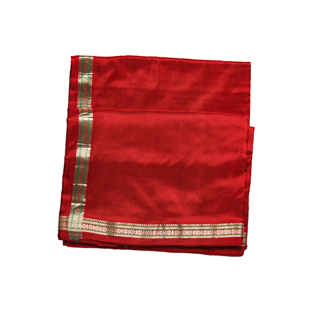 Pure Silk Dhoti with Rudraksh Border (10x6) – A Sacred Blend of Spirituality and Elegance ratnadeepdhoti