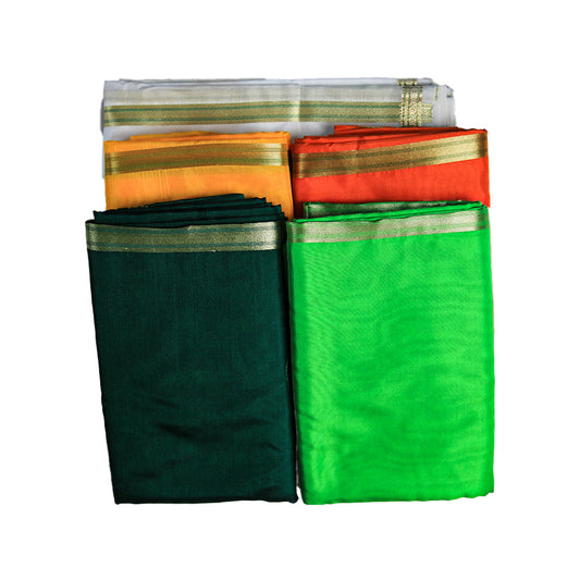 Semi Silk Dhoti Set: Perfect for Puja, Temple, and Festive Occasions ratnadeepdhoti