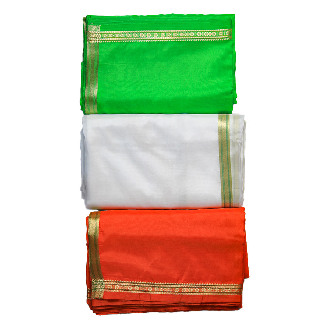 Semi Silk Dhoti Set: Perfect for Puja, Temple, and Festive Occasions ratnadeepdhoti