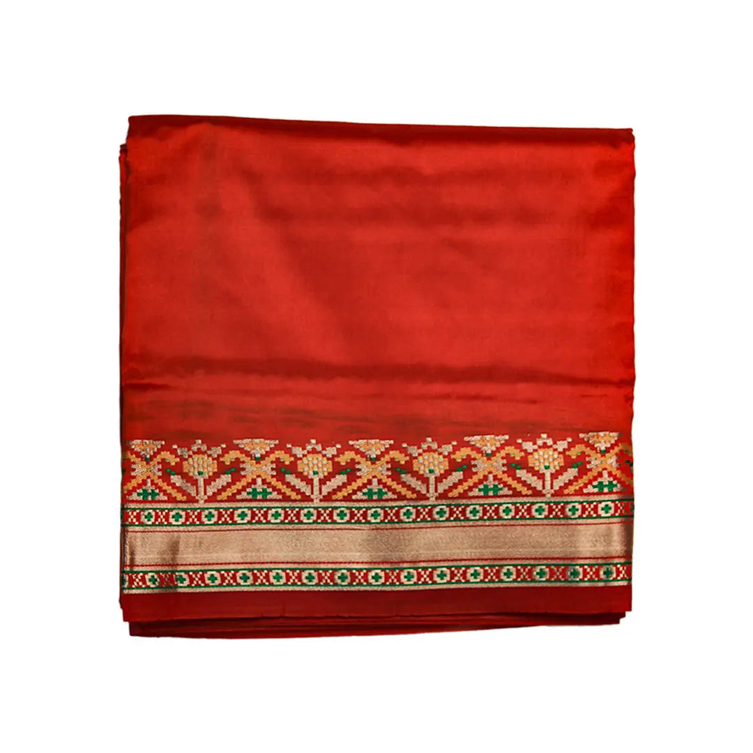 Semi Silk Patola Border Dhoti & Uparana ratnadeepdhoti