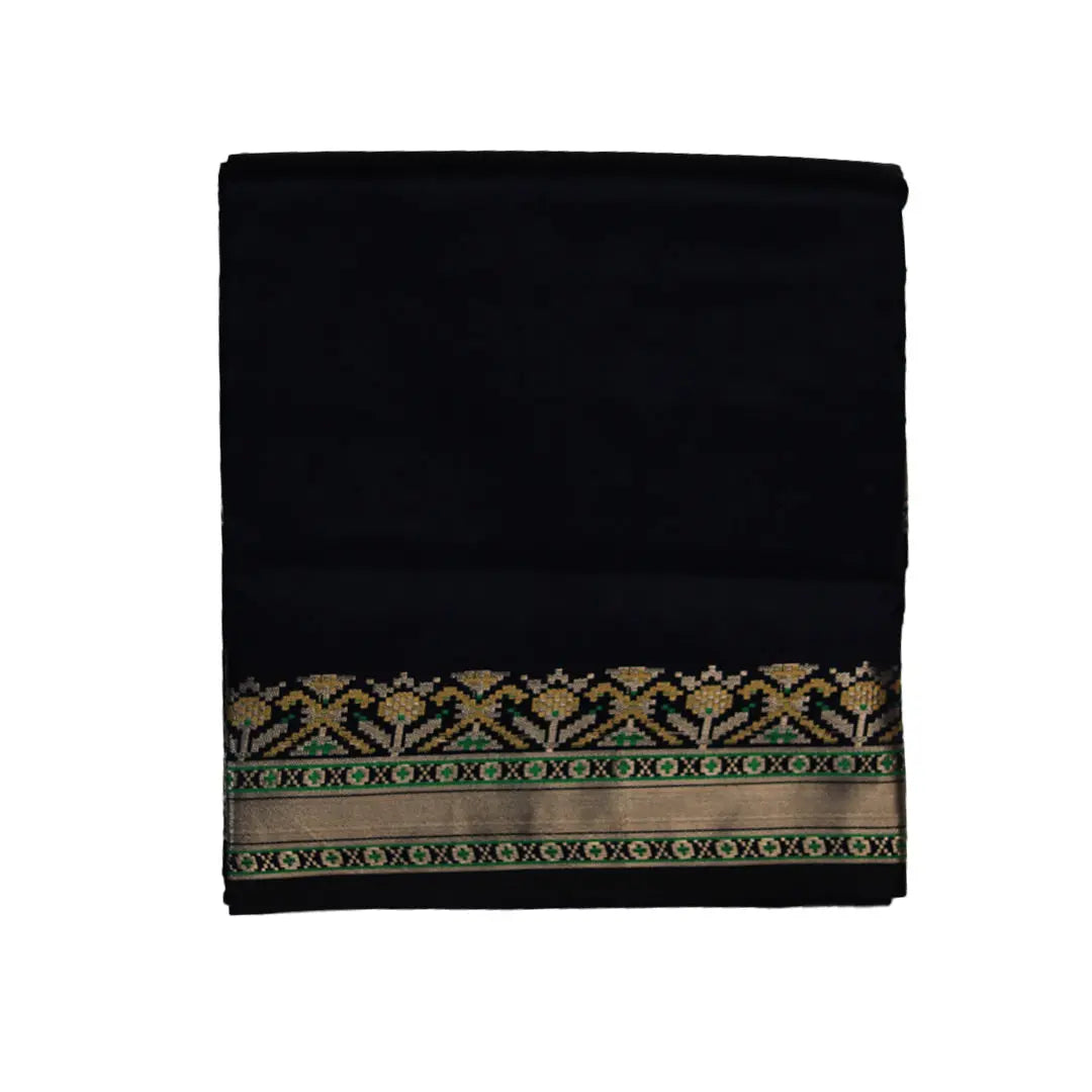 Semi Silk Patola Border Dhoti & Uparana ratnadeepdhoti