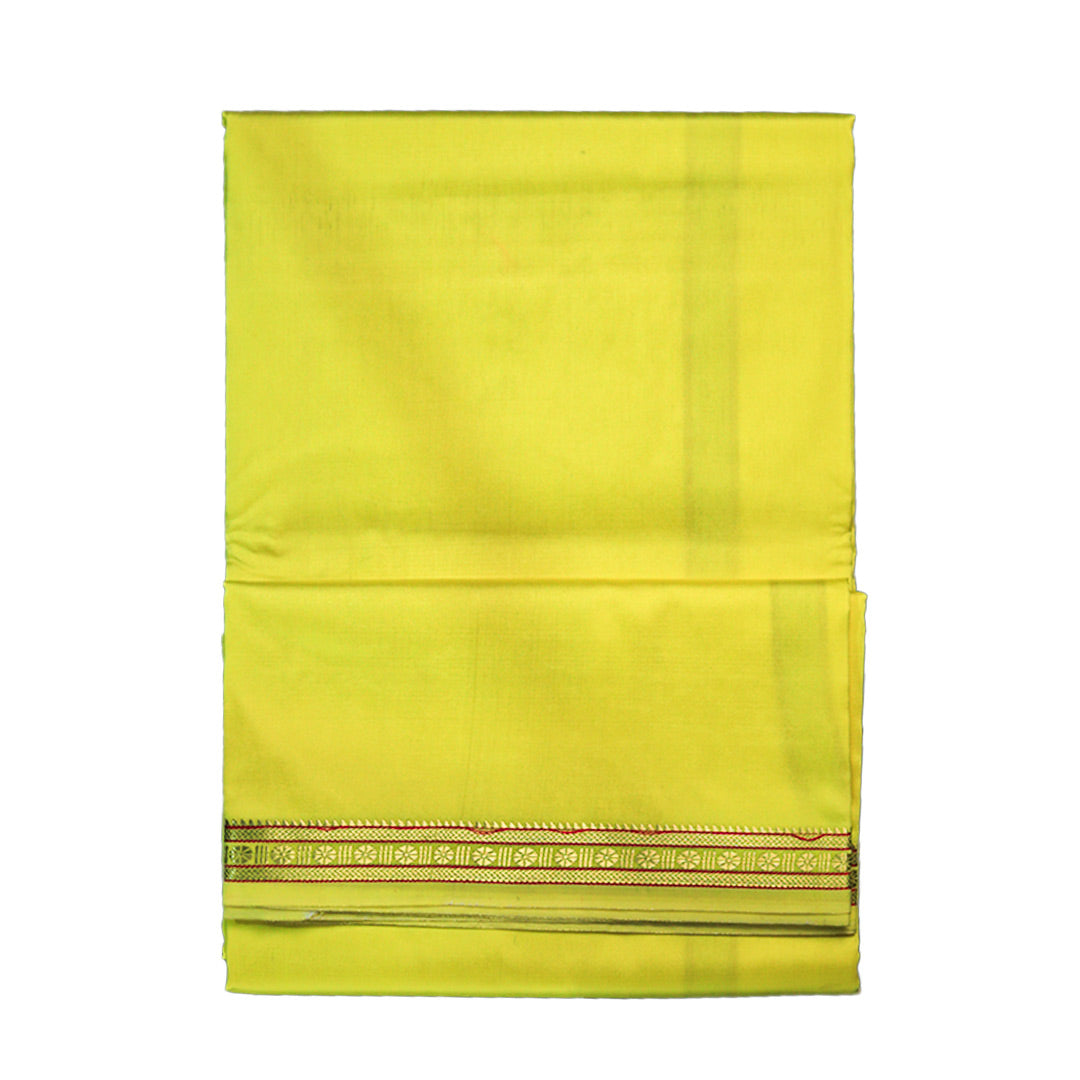 Silk Elegant Border Dhoti: Artificial Silk With Simple Design ratnadeepdhoti