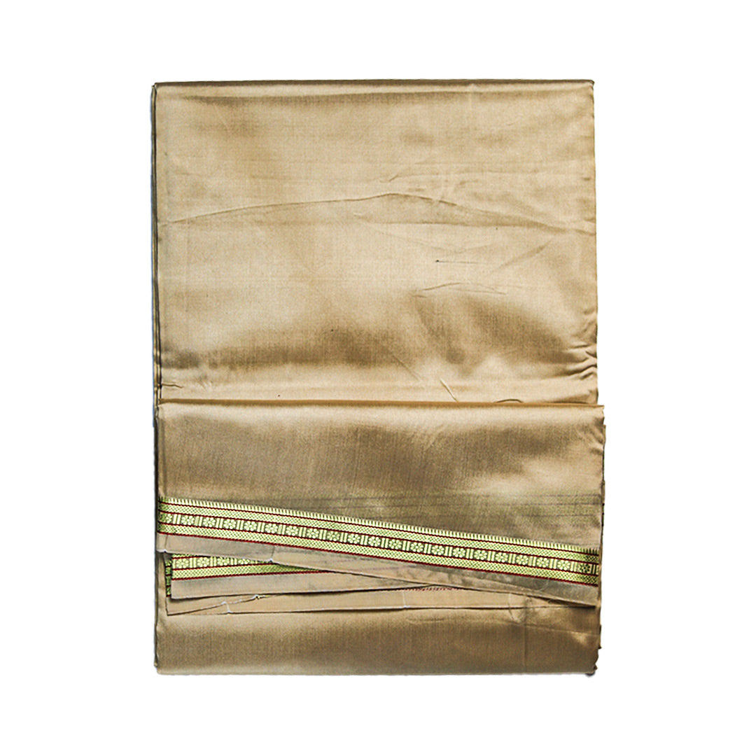 Silk Elegant Border Dhoti: Artificial Silk With Simple Design ratnadeepdhoti