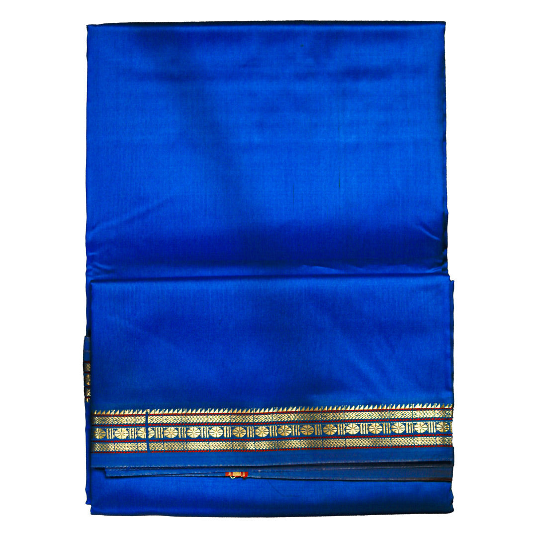 Silk Elegant Border Dhoti: Artificial Silk With Simple Design ratnadeepdhoti