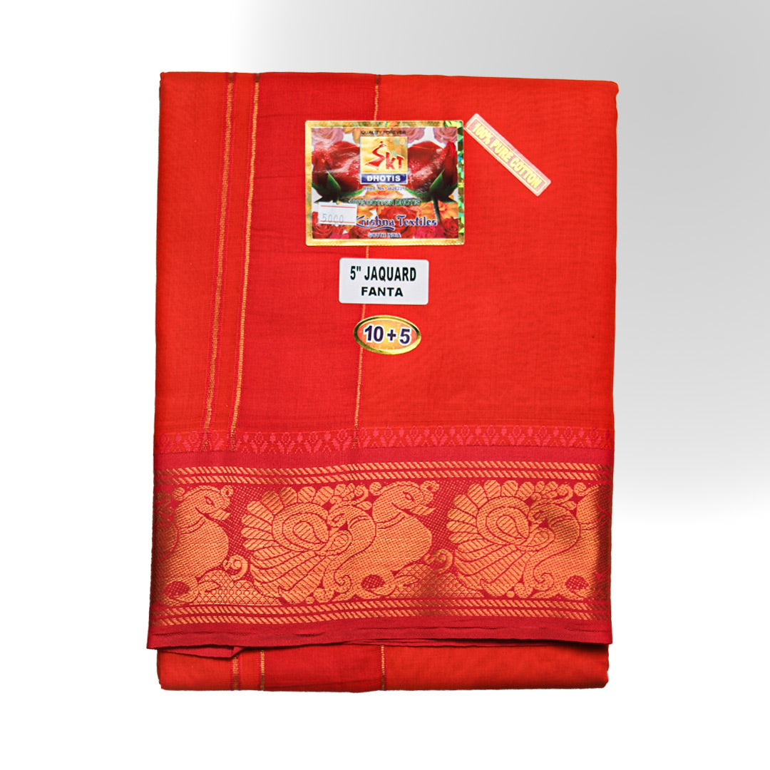 Jogavar Jodi Dhoti (10x6): Perfect Pair for Traditional Grace and Comfort Ratnadeep Dhoti