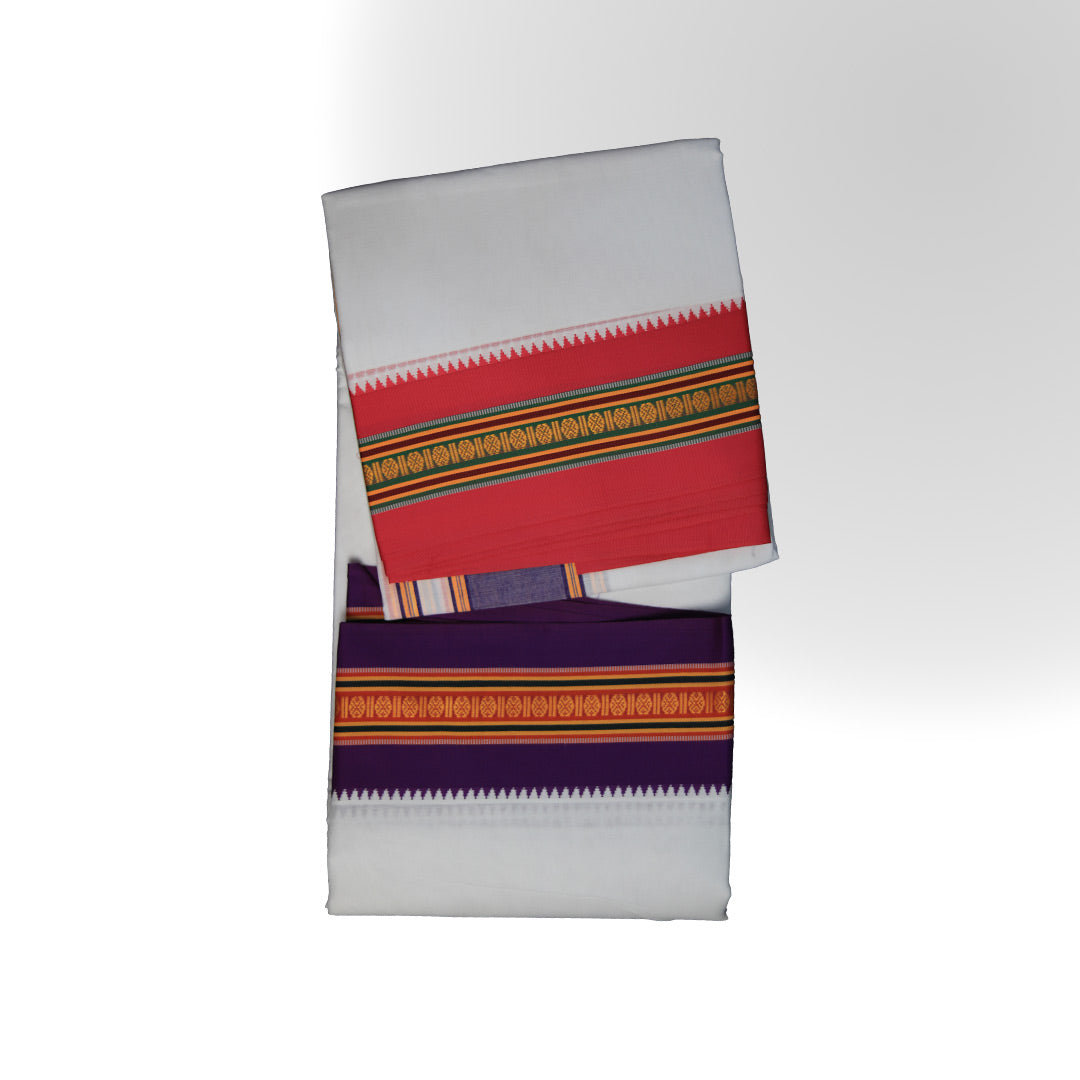 Nagpuri Jodi Dhoti (10x6) with Distinct Borders: A Blend of Regional Tradition and Style Ratnadeep Dhoti