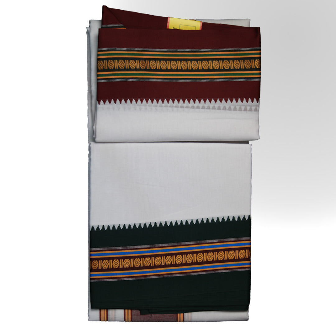 Nagpuri Jodi Dhoti (10x6) with Distinct Borders: A Blend of Regional Tradition and Style Ratnadeep Dhoti