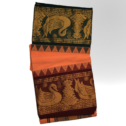 Jacquard Border Jodi Dhoti (10x6): Elegant Pairing for Traditional Wear ratnadeepdhoti