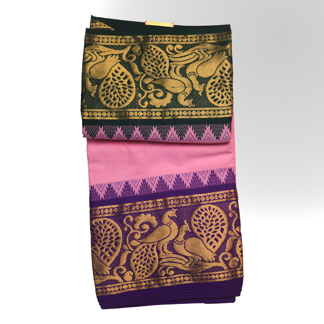 Jacquard Border Jodi Dhoti (10x6): Elegant Pairing for Traditional Wear ratnadeepdhoti