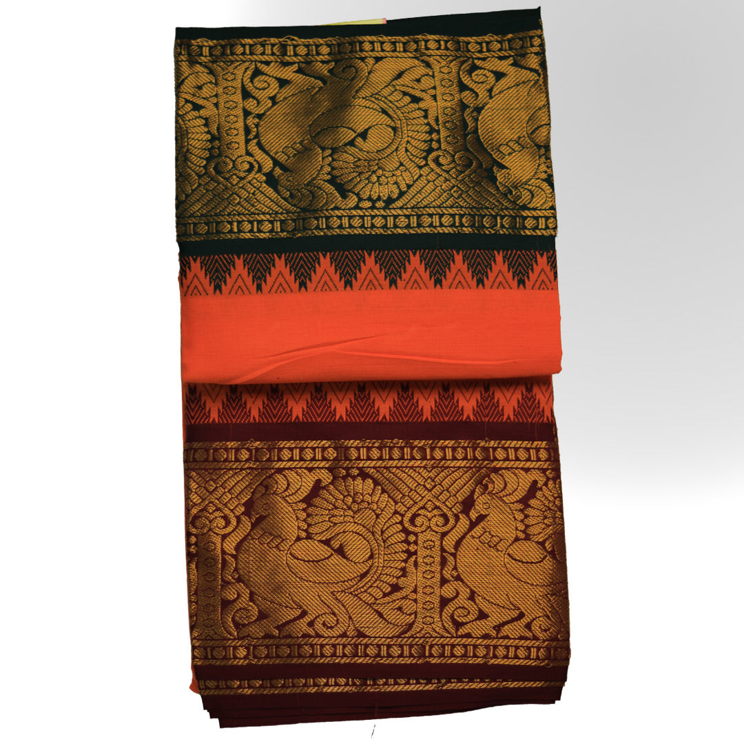 Jacquard Border Jodi Dhoti (10x6): Elegant Pairing for Traditional Wear ratnadeepdhoti