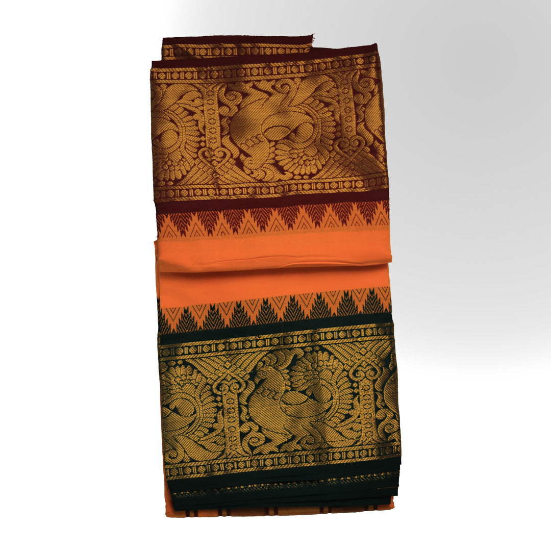 Jacquard Border Jodi Dhoti (10x6): Elegant Pairing for Traditional Wear ratnadeepdhoti