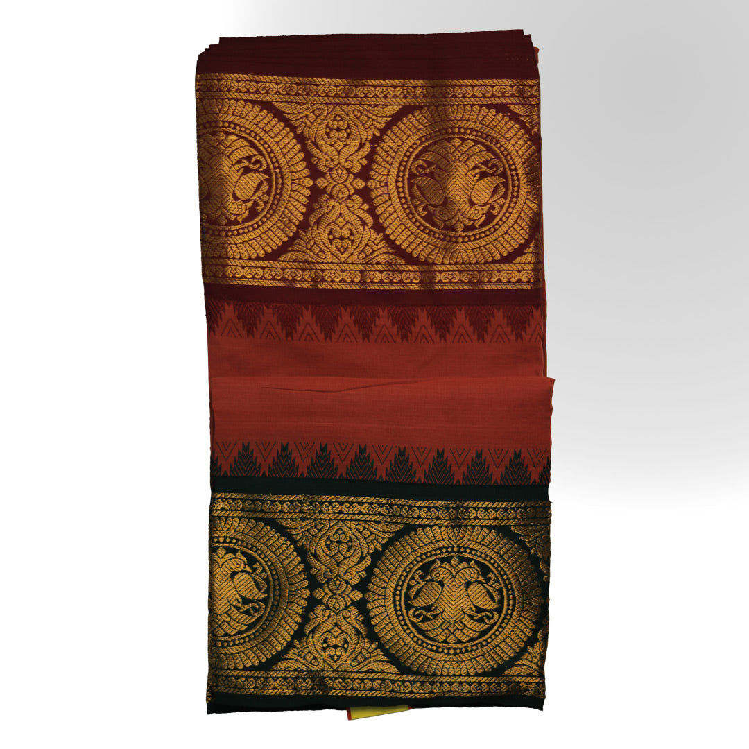 Jacquard Border Jodi Dhoti (10x6): Elegant Pairing for Traditional Wear ratnadeepdhoti