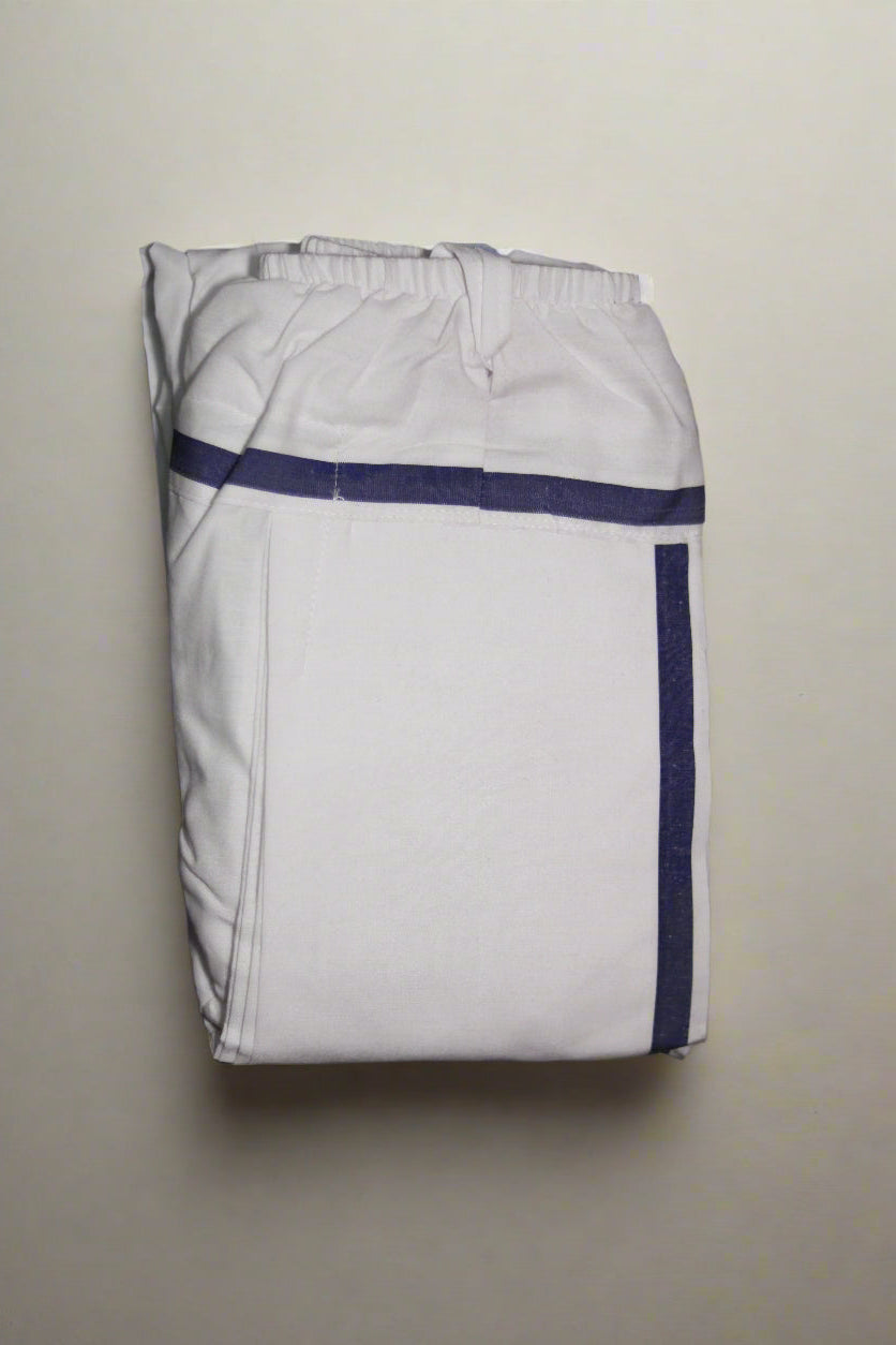 Classic Cotton Dhoti with Multicolor Border