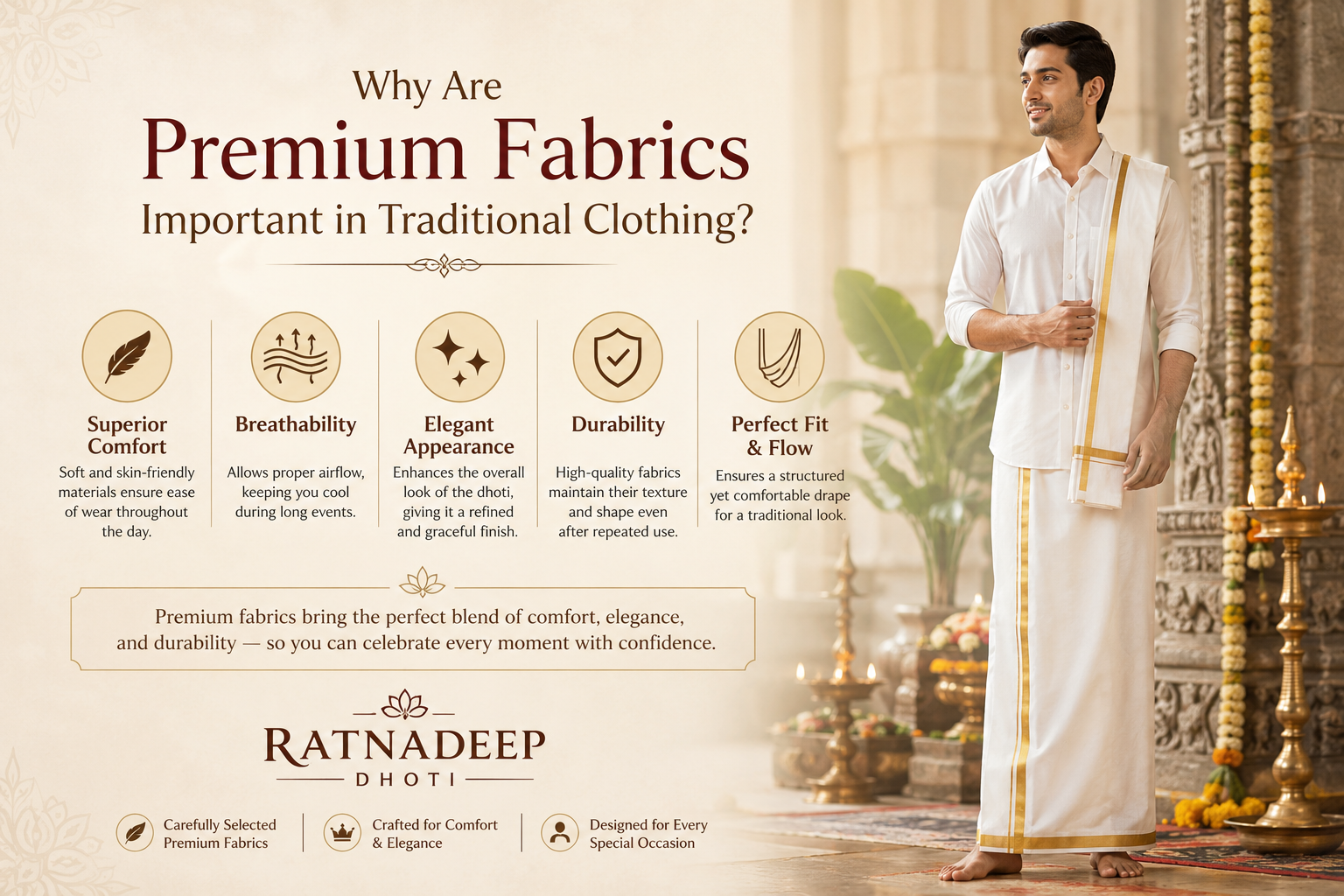 premium dhoti fabric clothing banner