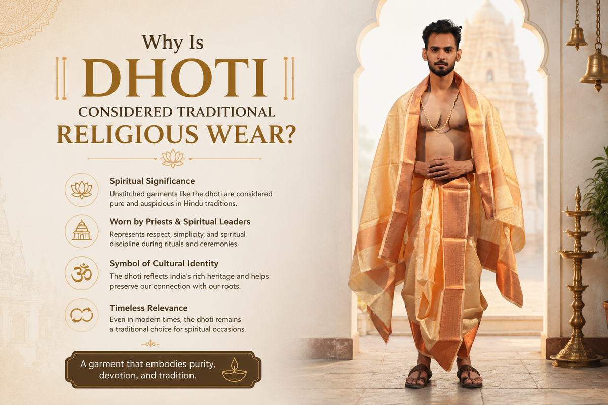 dhoti considered traditional religious wear banner