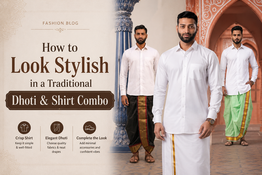 blog section image for dhoti and shirt combo