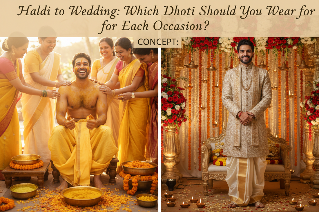 Haldi to Wedding: Which Dhoti Should You Wear for Each Occasion? ratnadeepdhoti
