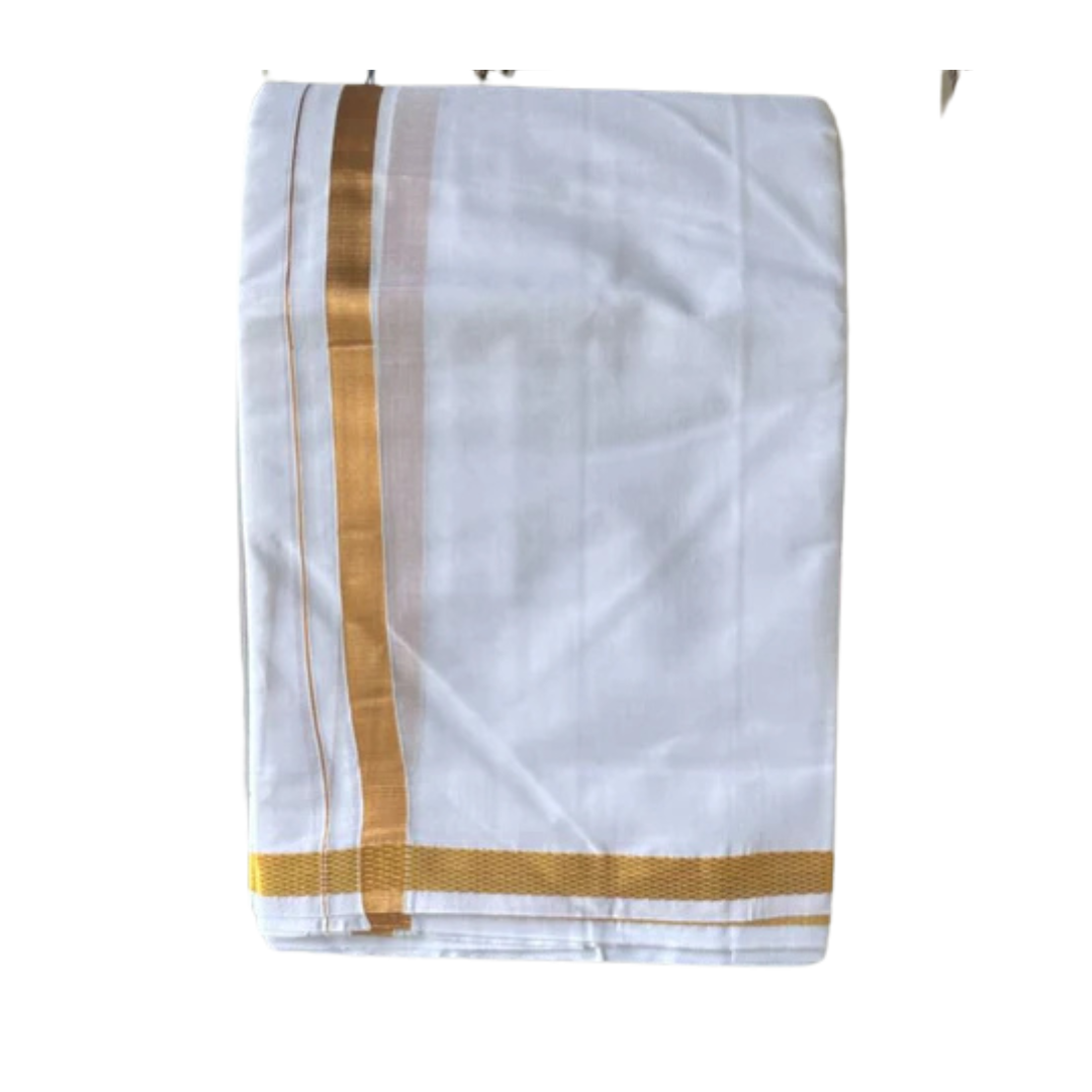 Golden Border Cotton Gamcha Towel ratnadeepdhoti