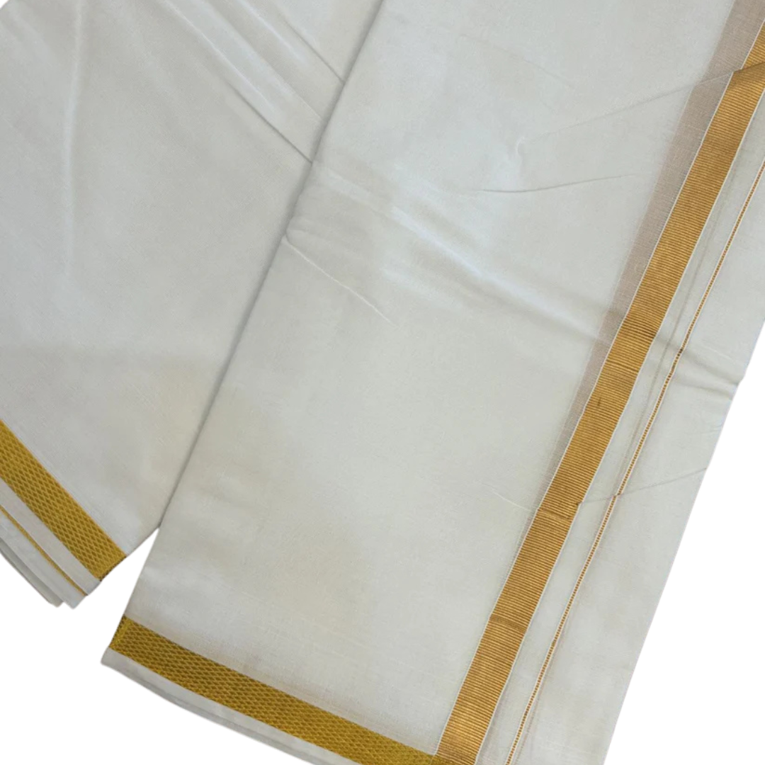 Golden Border Cotton Gamcha Towel ratnadeepdhoti