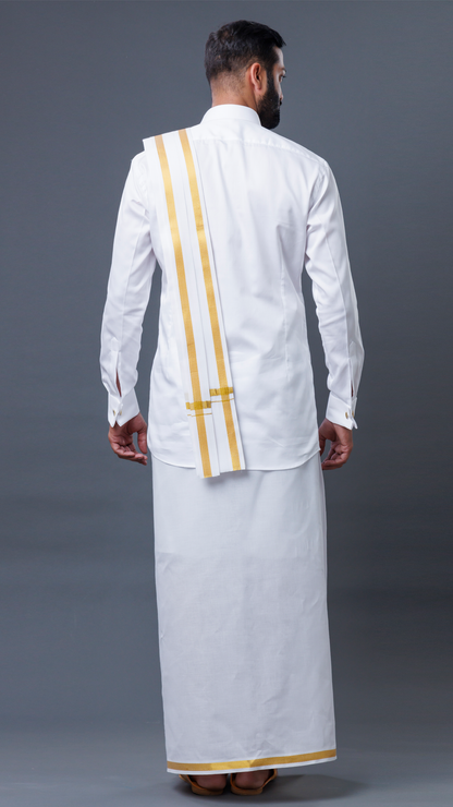 Golden Border Cotton Towel ratnadeepdhoti