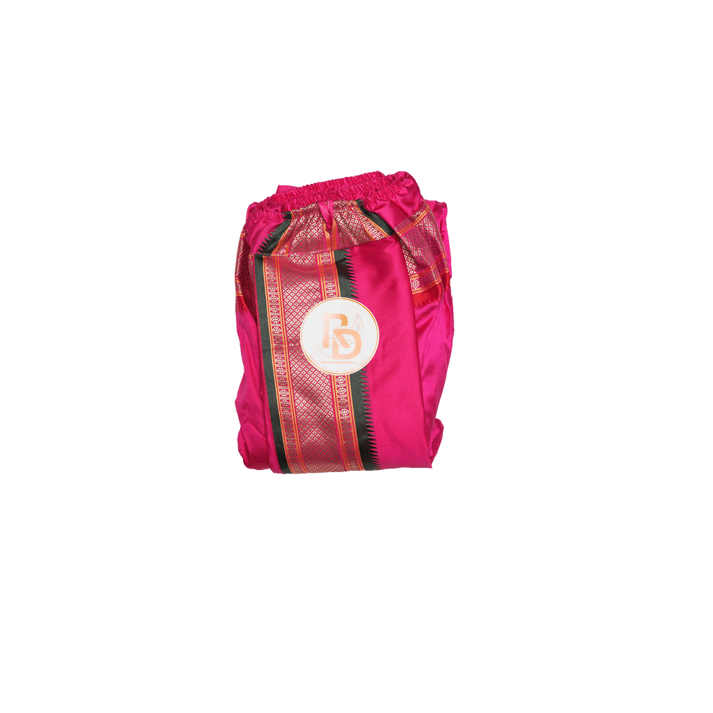Ganga Jamuna Border Artificial Silk Readymade Dhoti for Men Ratnadeep Dhoti