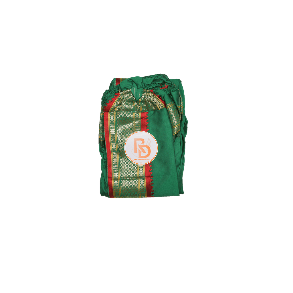 Ganga Jamuna Border Artificial Silk Readymade Dhoti for Men Ratnadeep Dhoti