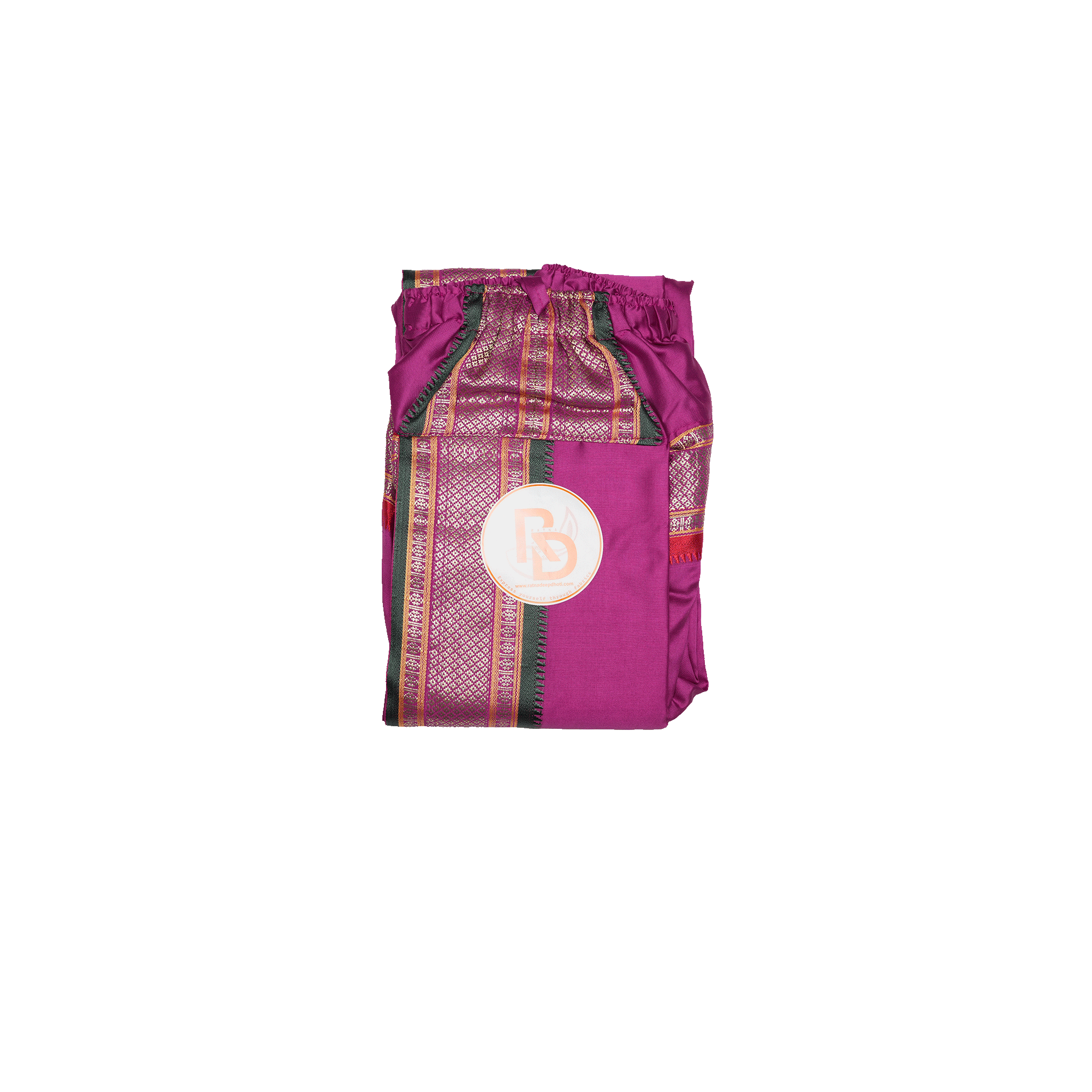 Ganga Jamuna Border Artificial Silk Readymade Dhoti for Men Ratnadeep Dhoti