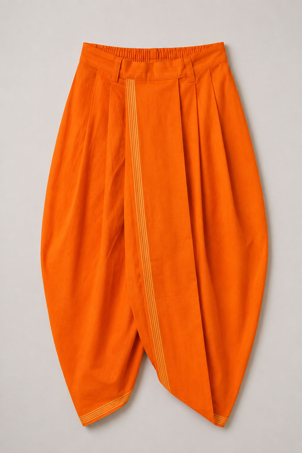 42 Size Orange Readymade Dhoti for Men