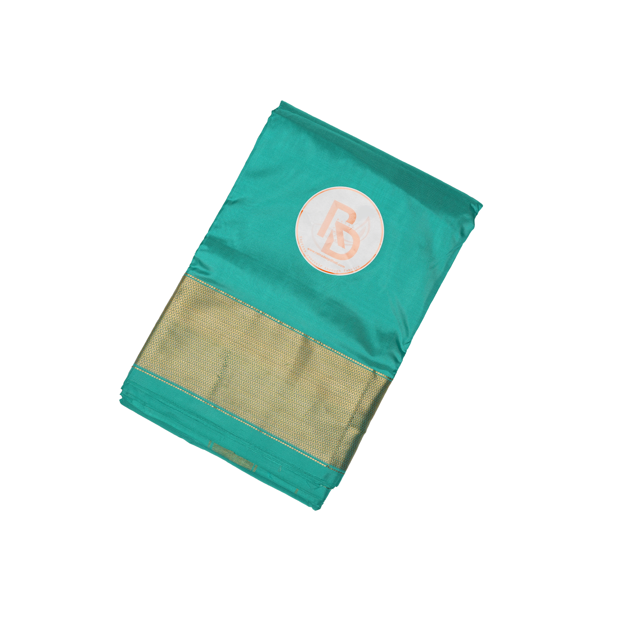Aqua Green Silk Dhoti