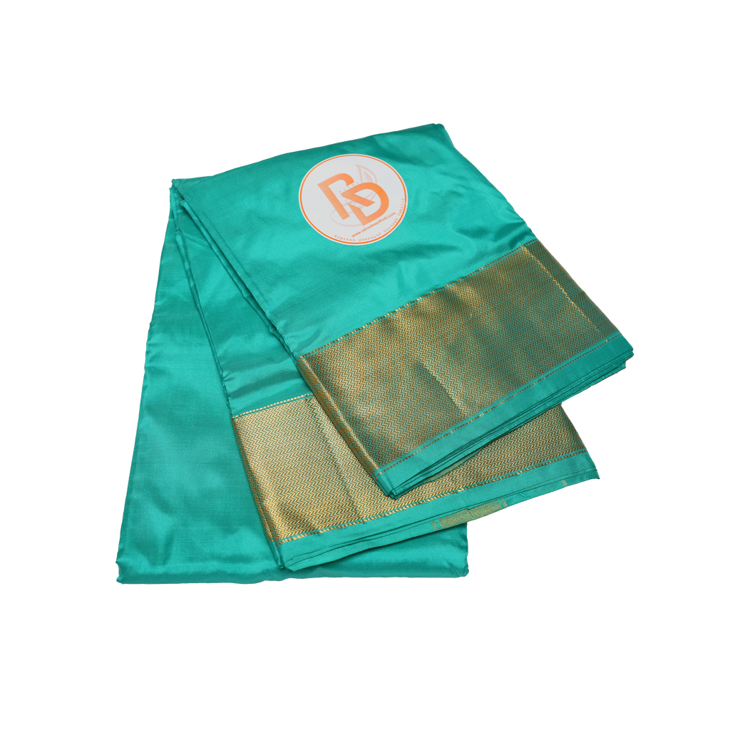 Aqua Green Silk Dhoti