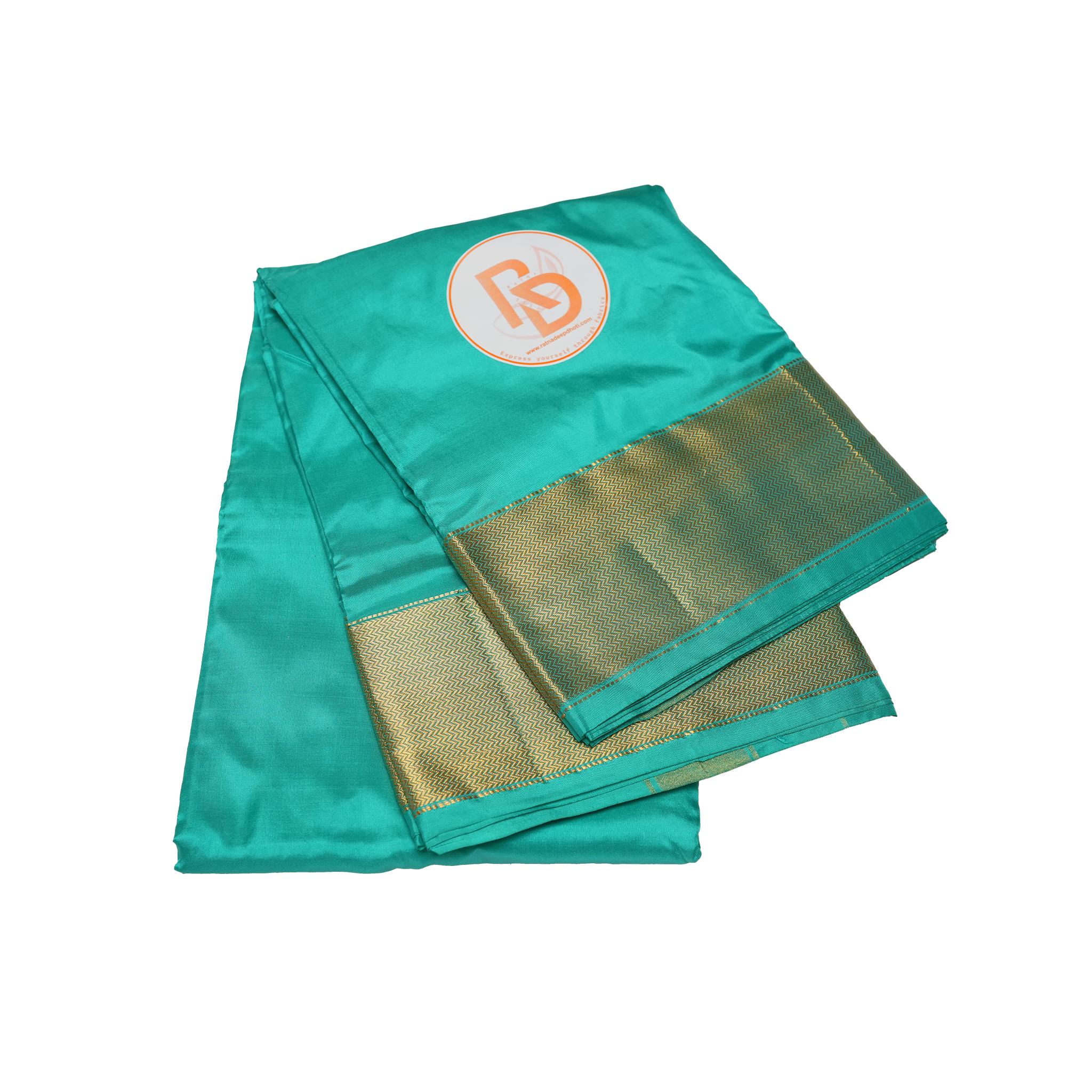 Aqua Green Silk Dhoti