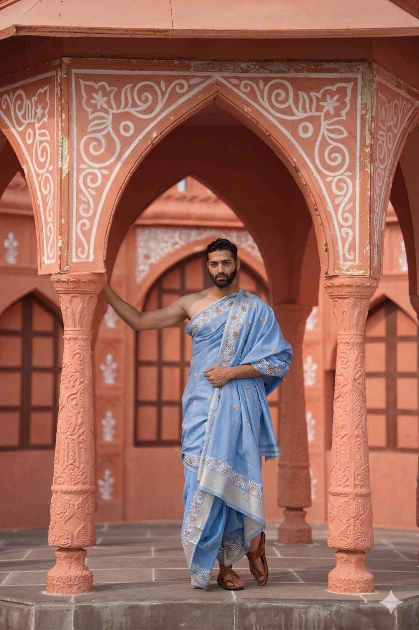 Man in traditional dhoti attire