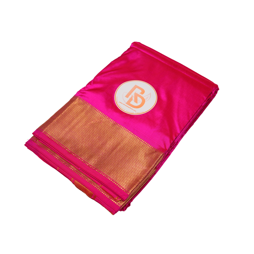Dark Pink Pure Silk Dhoti