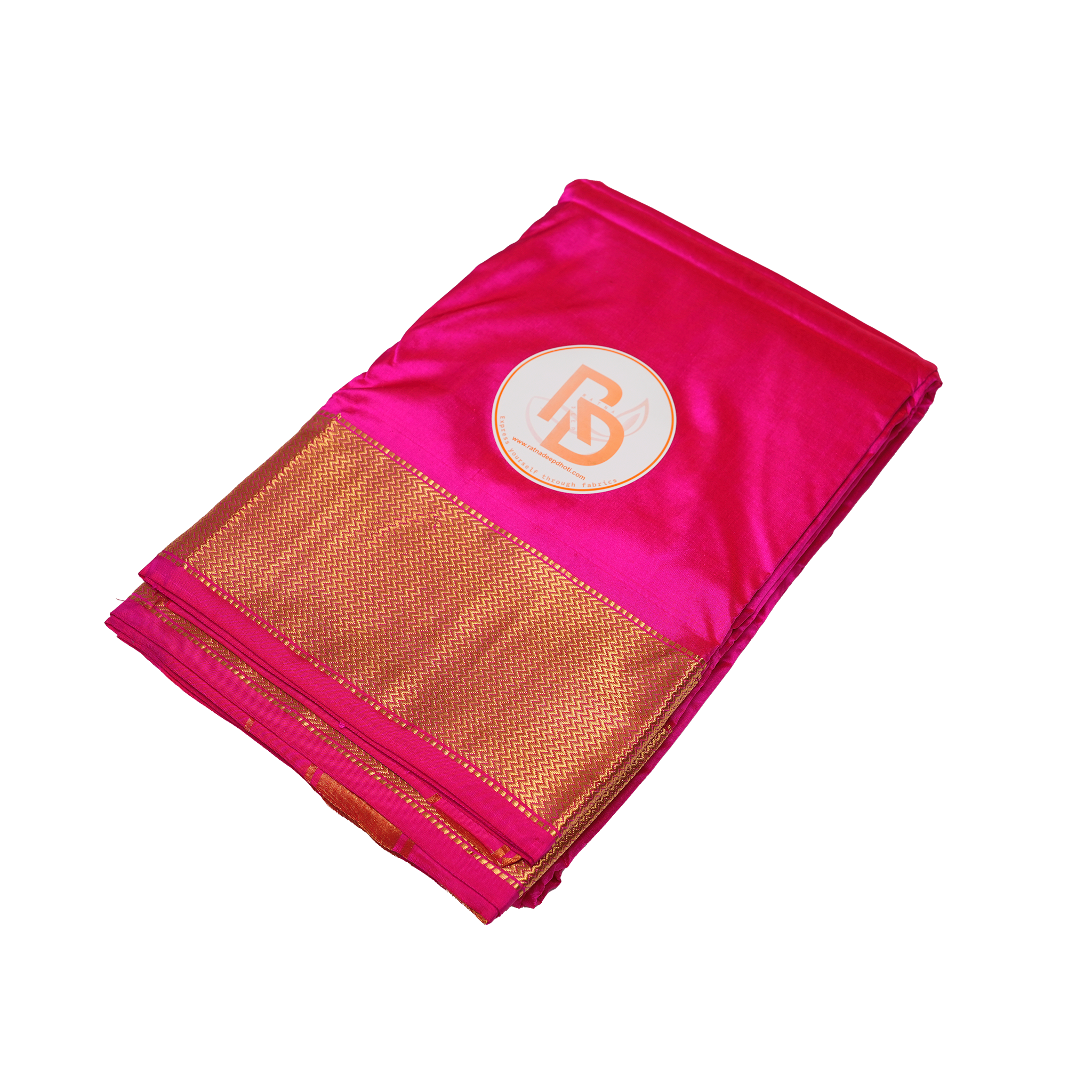 Dark Pink Pure Silk Dhoti