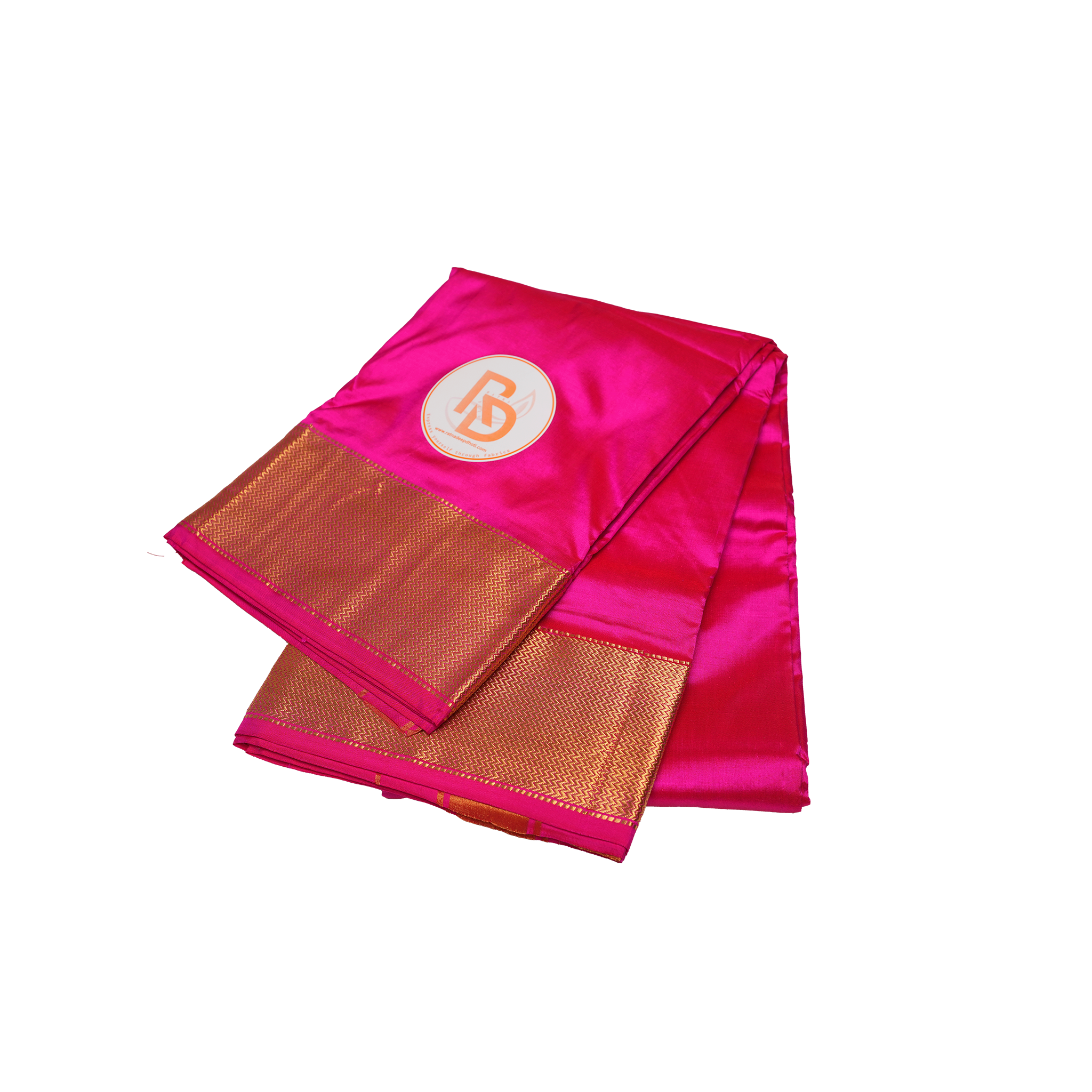 Dark Pink Pure Silk_Dhoti