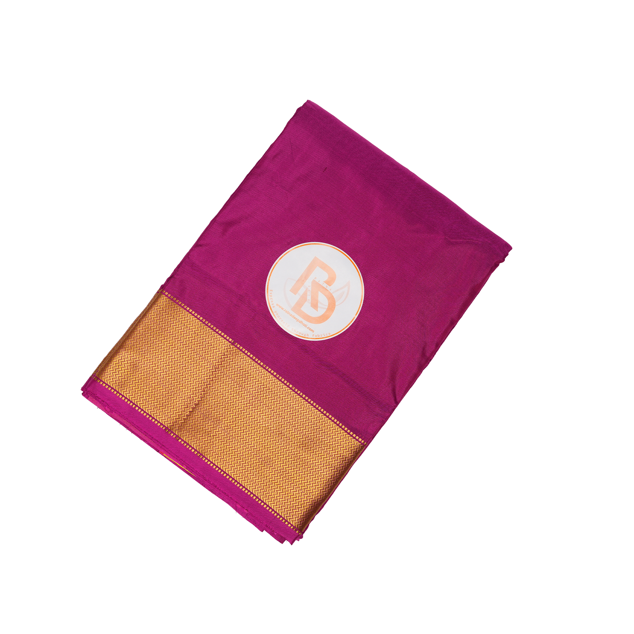 Dark Purple Pure Silk Dhoti